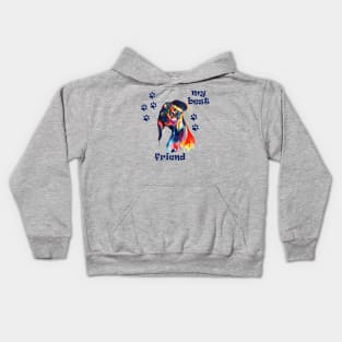 Dog is my best friend Kids Hoodie